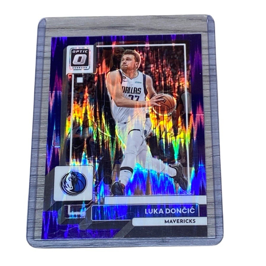 2022-23 Panini Donruss Optic Luka Doncic Purple Shock Prizm #160 Mavericks Card