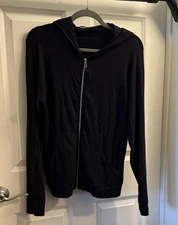 BLEUSALT Malibu black zip up hoodie size 2