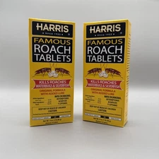 2 PK! !  Harris Famous Roach Silverfish Water Bugs Killer Tablets EPA Approved