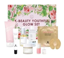 7PCS Glow Set featuring Round Lab Saturday Skin Mixsoon Glowiest & Dear Dahlia