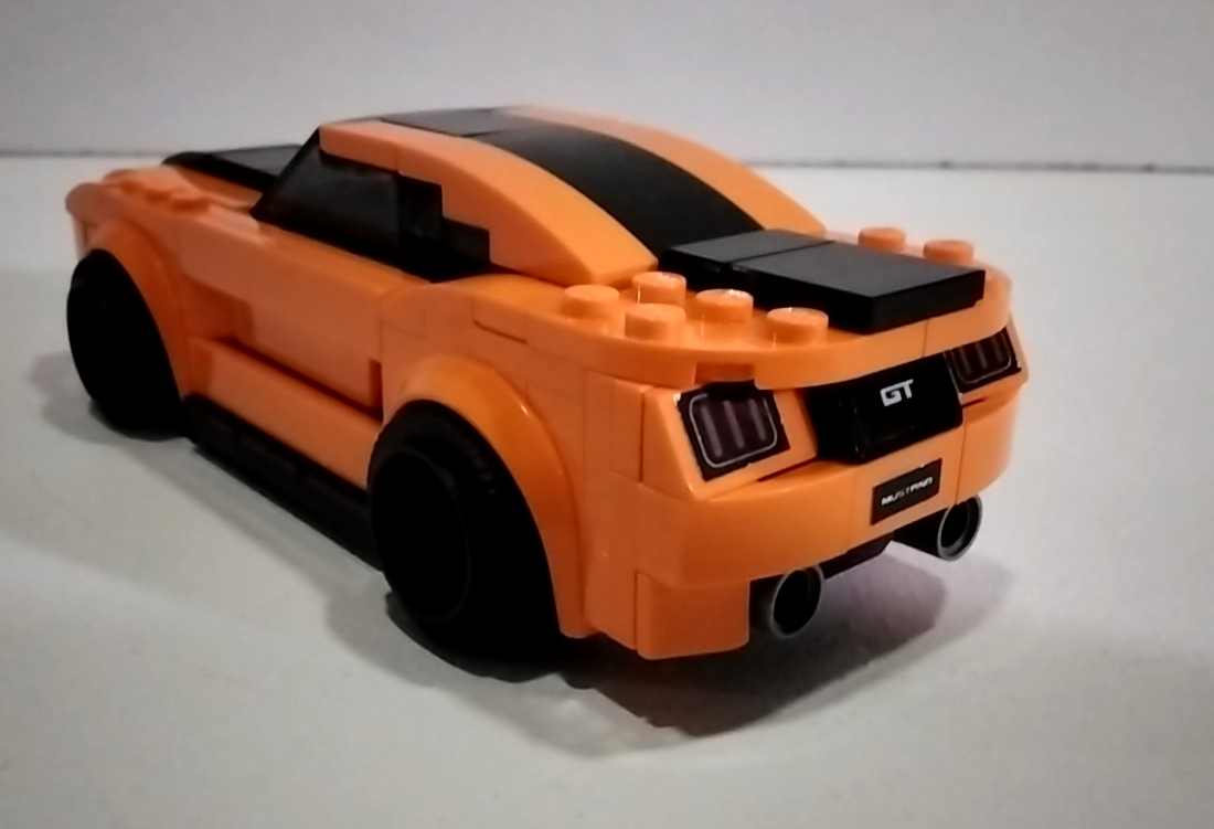 Custom Orange/Black Ford Mustang GT - This is a modified LEGO
