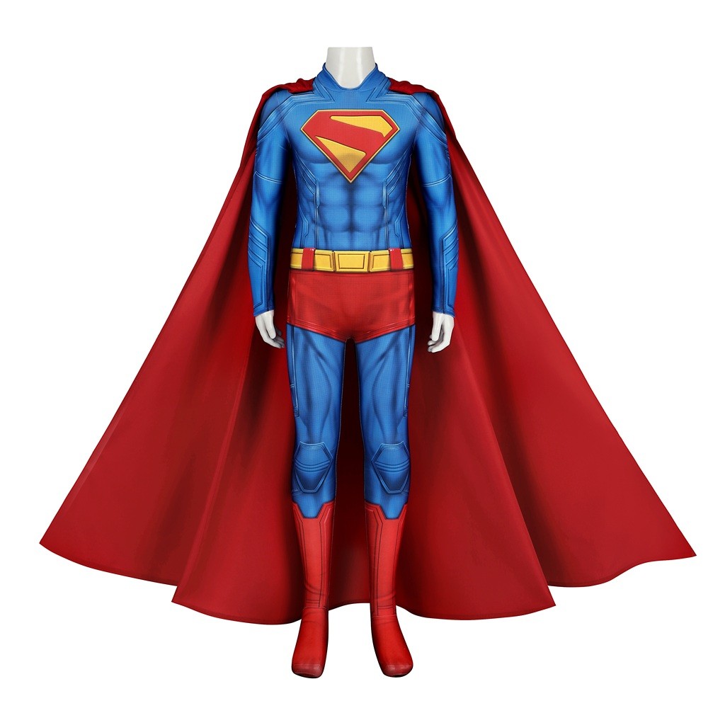 2025 Superman Clark Kent Cosplay Body y Capa Mono Disfraz para Adulto Niño