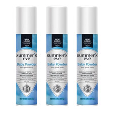 Summer s Eve 3 PACK Feminine Deodorant Spray Baby Powder Scent 2 oz