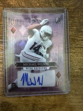 Michael Wilson Wild Card 1/1 Rookie Auto 10 of Diamonds. rookie card picture