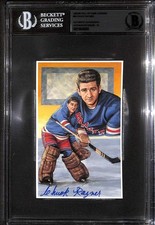 1992-96 Legends Of Hockey 80 Chuck Rayner HOF  BGS Auto 10 Autograph BAS B102363