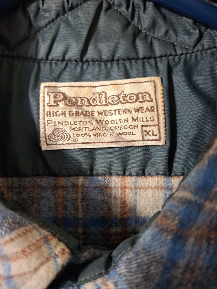 Camisa Pendleton Alta Calidad Western Wear Para Mujer XL Lana Perla A Presión De Colección Años 70 Foto 3 de 4