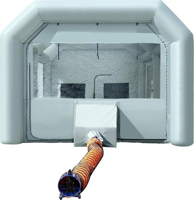 Sewinfla Inflatable Paint Booth 28x15x11Ft with Mini Air Extractor for Cars