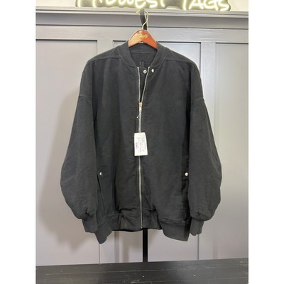 NWT Rick Owens DRKSHDW Jumbo Flight Bomber Jacket, Black, L, $1815 MSRP
