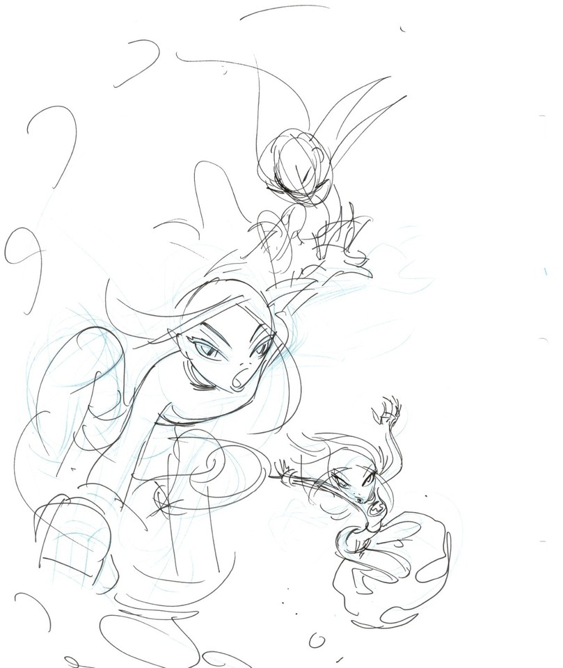 Dave Bullock Hand-Drawn Comic Illustration for Covers n Book DC M14 Comic Art