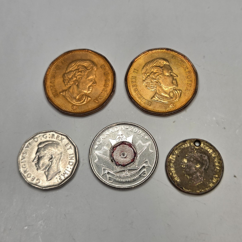 Vintage Canada Coin Lot World Currency