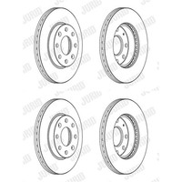 2X Jurid Bremsscheiben Vorne 236Mm BelÜFtet Passend FÜR Chevrolet Aveo Lanos