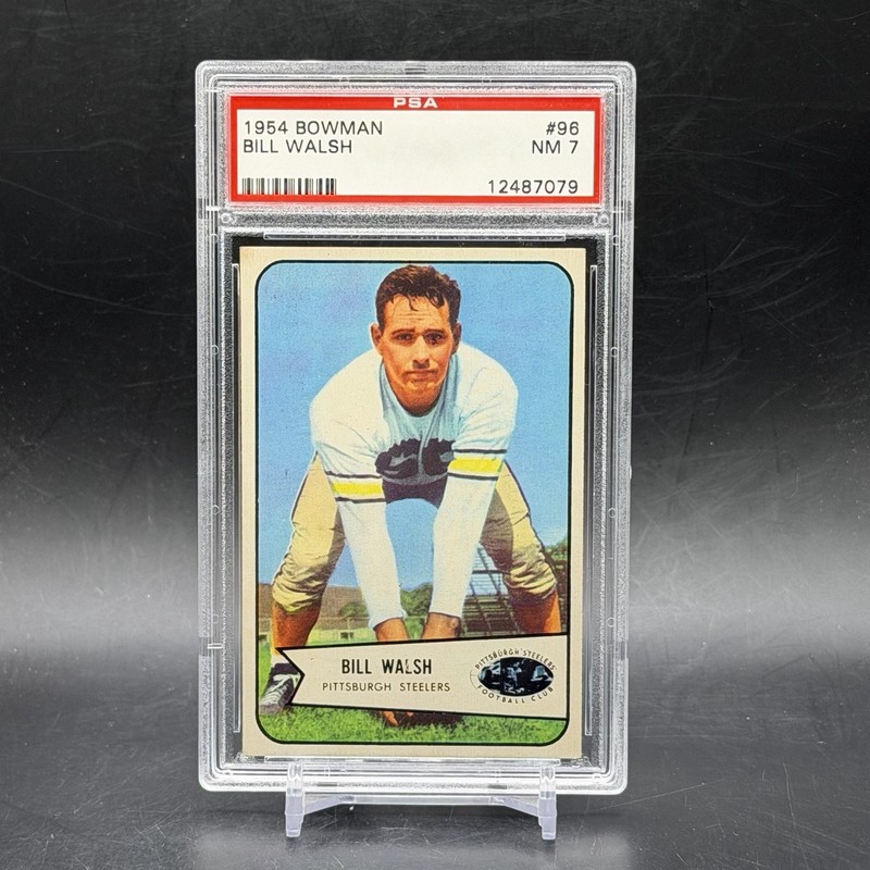 1954 Bowman #96 Bill Walsh Steelers Notre Dame PSA 7 Vintage Football Card