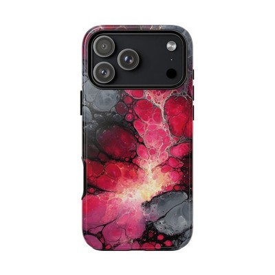 Phone Ink - iPhone/Galaxy/Pixel Case - Red Gray Hydro Dip Liquid