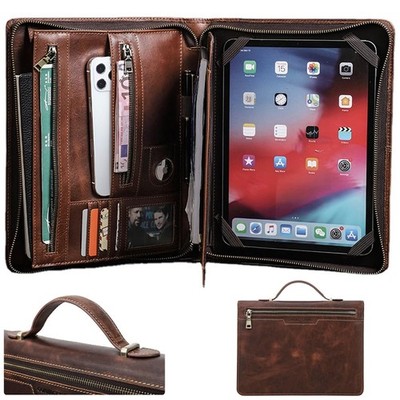 Leather Padfolio for iPad 10.5 Inch, Professional Padfolio Folio Portfolio wi...