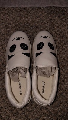 Bamboo Black and White Panda Casual Slip-On Sneakers Many Shoe Sizes to Choose