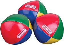 Juggling Balls 3 Pack Vinyl Circus Multicolor No-Bounce Design for Control Soft