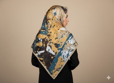 Women's Cotton Voile Square Hijab Scarf Soft Lightweight Head Wrap