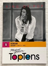 2011 MICHAEL JACKSON PANINI KING OF POP TOP TENS-SCREAM CARD #176