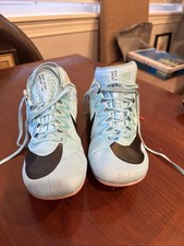 Sz 9 Mens Nik Rival Sprint Track Shoes Light Blue DC8753-400 With Bag