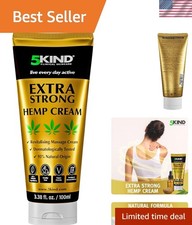Soothing Hemp Cream 3.4 fl oz - Extra Strong Pain Relief for Neck, Back, Joints
