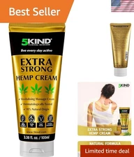 Soothing Hemp Cream 3.4 fl oz - Extra Strong Pain Relief for Neck, Back, Joints