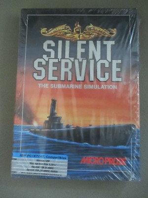 SILENT SERVICE Microprose  5.25'' disks IBM PC/XT/AT Compatibles FACTORY SEALED