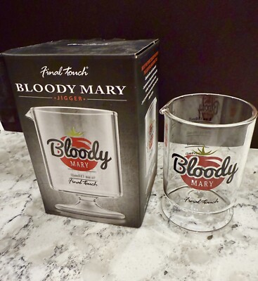 Final Touch Bloody Mary Barware Jigger NEW IN BOX Single Glass 2OZ (2.9 x2 )