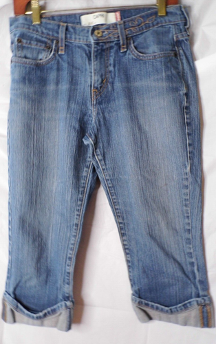 Denim Levi Strauss Levis 515 Womens Capri Cuffed Jeans Size 6 Mid Rise Blue - Picture 2 of 10