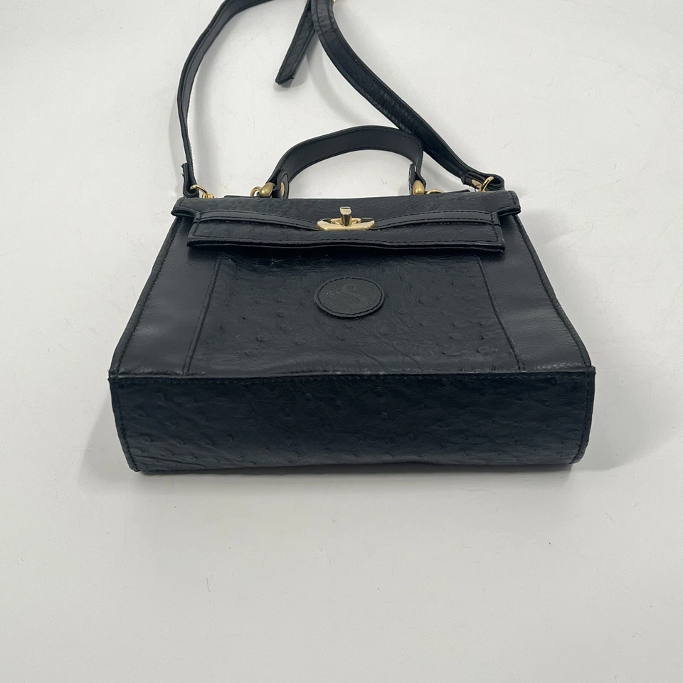 Sasha Black Leather Crossbody Convertible Bag - Image 3 of 4