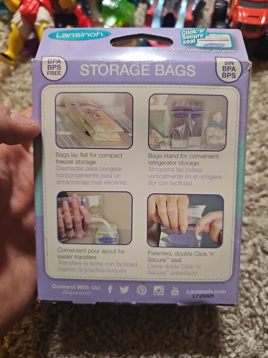 Lansinoh Breastmilk Storage Bags 25 Presterilized Bags BPA BPS Free