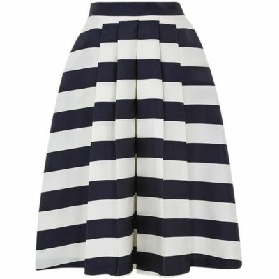 Louche Damen Kienna Rock marine/cremeweiß UK 8 UVP 65 £ LN112 NN 01