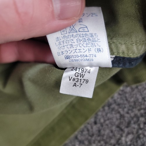 Lands End Shacket Womens 12 Med Green Corduroy Shirt Jacket Barn Chore Stretch - Picture 9 of 10
