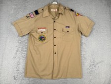 Boy Scouts of America Shirt Adult Large Beige 80's LDS Jamboree 1982 Arizona