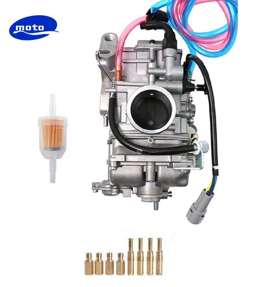 Carburador para KTM 505SXF XCF 2007 Yamaha YFZ450 con cable de acelerador y empuñaduras Foto 4 de 4