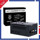 Raspberry Pi 5 Case with Cooling fan and Heatsinks Aluminum Enlosure for Rpi 5