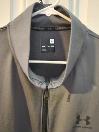 Under Armour Zip Up Track Jacket Gray with Black Accents Mens Size XXL - Picture 4 of 8
