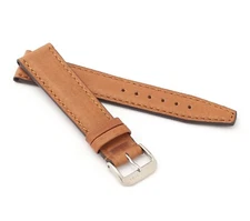 RIOS1931 Genuine Pigskin Watch Band "Tobacco", 20 mm, without Buckle Cognac New