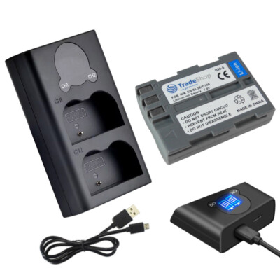 Akku + USB-C Doppel Ladegerät Set mit LCD für Nikon EN-EL3a EN-EL3e-2 D100 D30