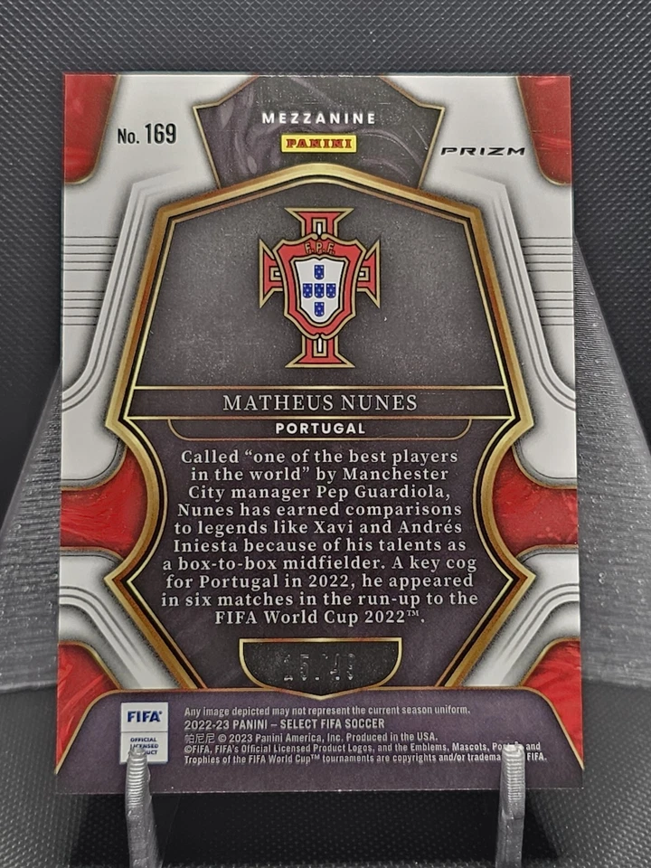 2022-23 Panini Select FIFA Tie-Dye /49 Matheus Nunes #169 Portugal Rookie RC - Image 2 of 4
