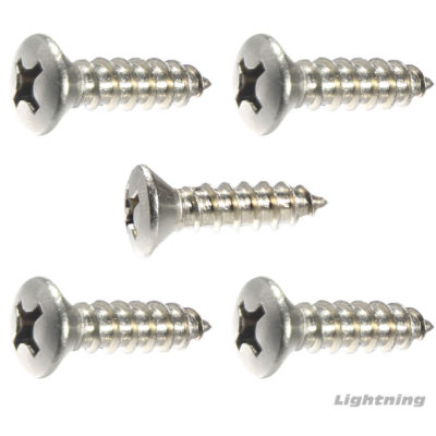 Phillips Oval Head Sheet Metal Screw 316 Stainless Steel #10 x 5/8'' Qty 100