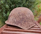 Original Military Helmet SSh 39 Steel WW2 Relic of Battlefield Soviet Army Size3
