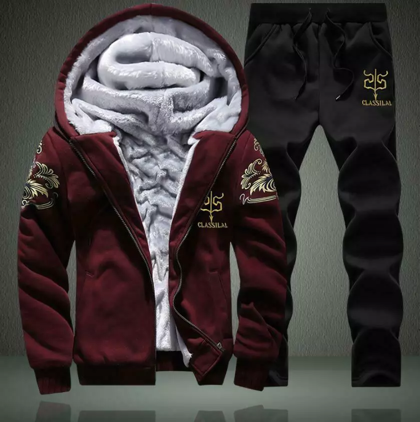 Mens fleece hotsell sweat suits