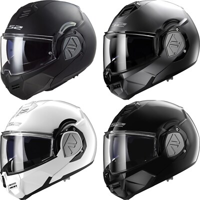 LS2 Motorrad Helm Advant Solid FF906 - Klapphelm mit Sonnenblende