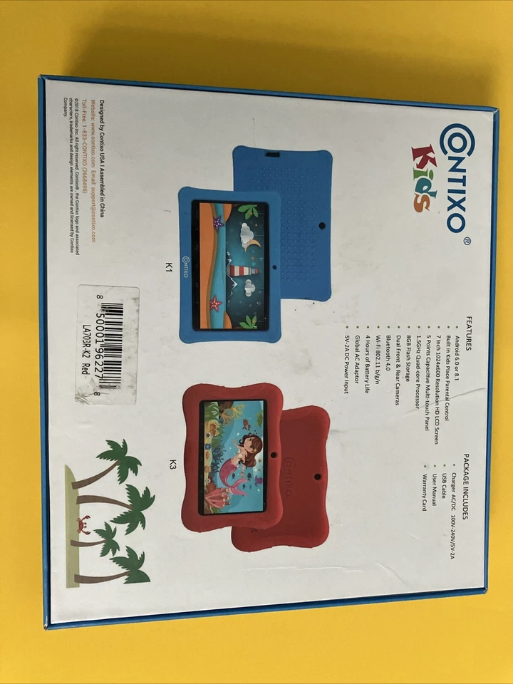 Contixo 7" Inch Kids Tablet, Wi-Fi, Quad Core, Ages 2+ - Image 4 of 4