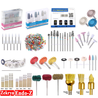 Dental Diamond Burs Cups Composite Polishing Kit Ceramics RA HP FG Shank Type