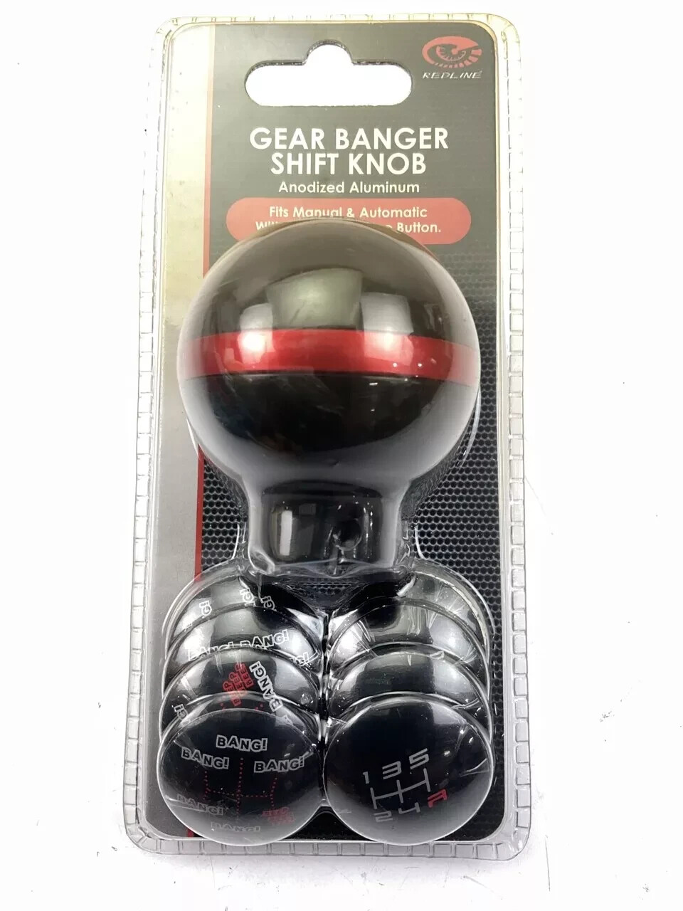 Pilot PM-2380 Redline Aluminum Ball Shift Knob, Manual & Auto, 5/16