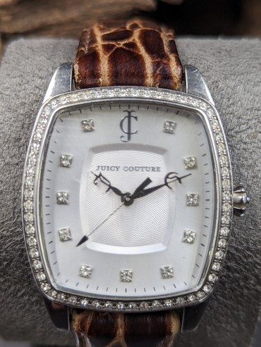 Juicy Couture Beau 1900977 Women's 32mm Crystal Bezel Leather Strap New Battery - Picture 5 of 6