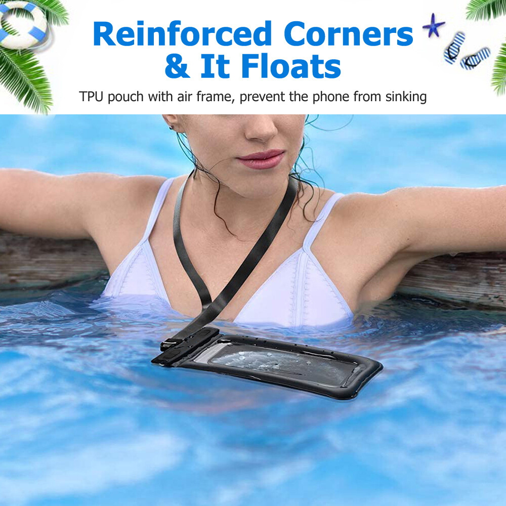 Waterproof Phone Pouch Dry Bag Floating Cover Swimming for iPhone