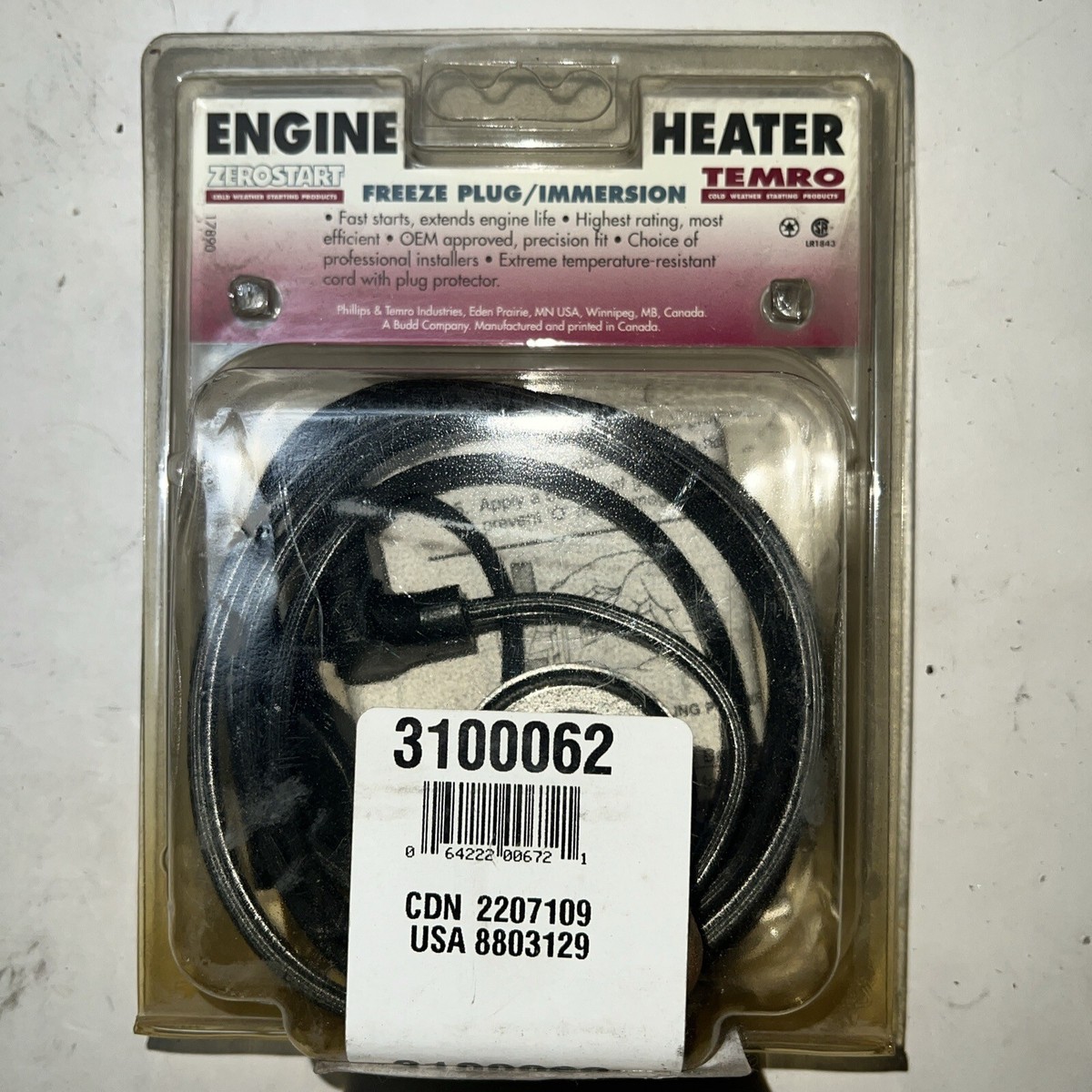 Engine Heater-Expansion Plug Type Zerostart/Temro 3100062 | eBay