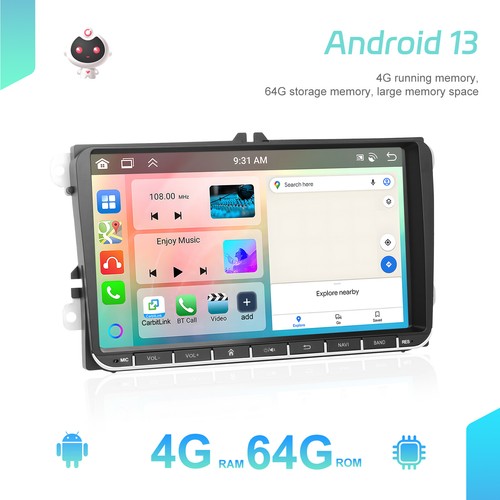 4+64G Android 13 Carplay GPS Navi Autoradio Mit DAB+ Für VW Seat GOLF Passat B6 - Bild 22 von 24